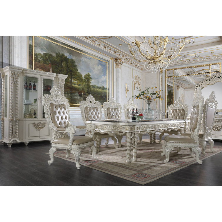 White dining room online set with china cabinet